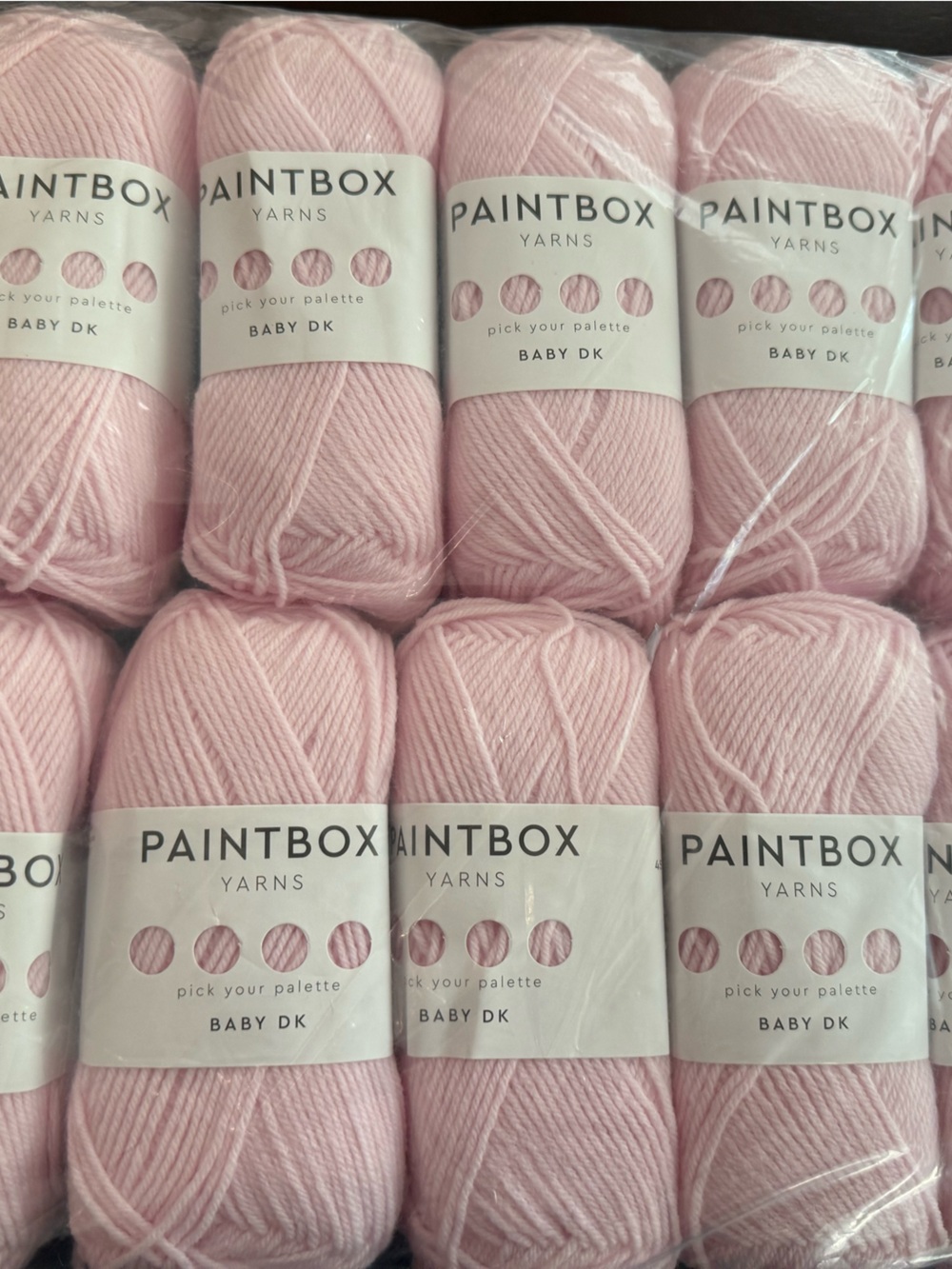 Paintbox Yarns Baby DK Candyfloss Pink Yarn - Soft Pastel Pack of 10 Skeins
